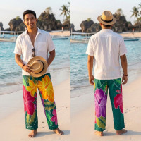 Hand Painted Rayon Pants
